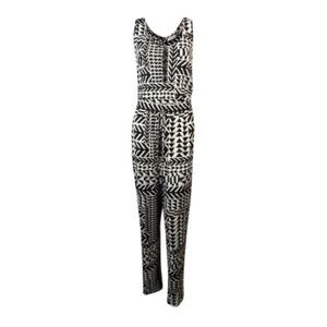 Calvin Klein Tribal Jumpsuit Tan/Black Size 12